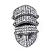 Punk Gray Full Finger Armor Ring W/rhinestone