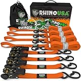 Rhino USA Ratchet Tie Down Straps (4PK) - 1,823lb