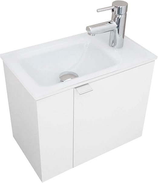 Gaste Wc Waschtisch Auf Optiwhite Glas Weiss Lackiert Mm 440x260 Mit Unterschrank Amazon De Kuche Haushalt