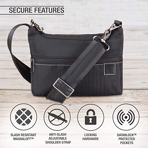 Secura Women's Antitheft Sling Messenger Crossbody Bag W/RFID Blocking