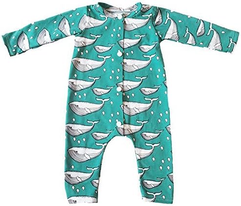Baby bodysuit with graphic whales