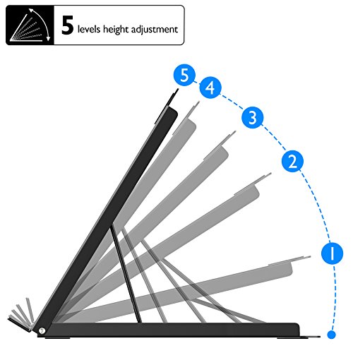 1homefurnit Adjustable Laptop Tablet Stand Notebook Riser Holder Ergonomic Portable MacBook