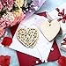 CHENGU 40 Pieces Wooden Heart Slices Unfinished Valentines Day Embellishments Hanging Crafts with Ropes Wooden Heart Ornament for Valentine's Day Wedding DIY Decorations(Natural Wood)