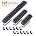 Fyland M-LOK Rail Section, 5-Slot 7-Slot 13-Slot Aluminum Picatinny Rail for Mlok Compatible Systems with 3 Allen Wrench, 12 T-Nuts and 12 Screws