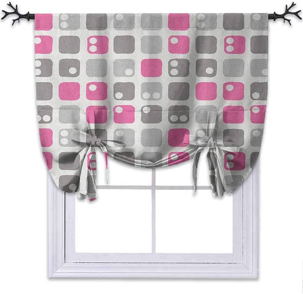 YUAZHOQI - Cenefa para ventana, forma cuadrada con puntos en color