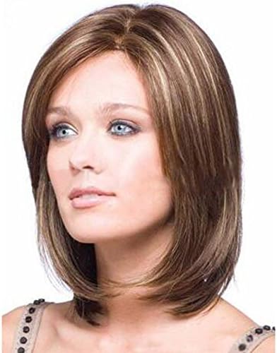 Colorwigy Women's Short Straight Brown WigCharming Wigs New Fashion Women Party Sexy Full Hair Wig Human Hair Natural Looking Wigs