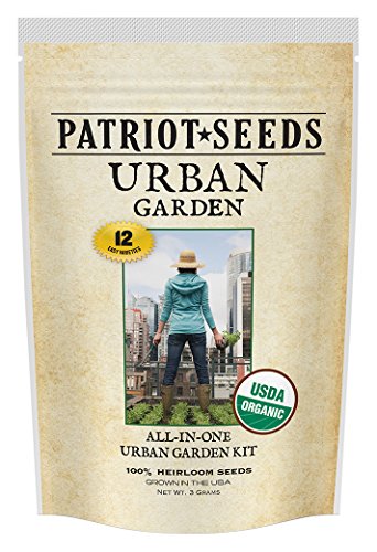 Patriot Seeds 12 Easy-To-Grow Varieties 100-Percent Certified Organic Urban Garden Seed Kit Patriot Seeds 12 Easy-To-Grow Varieties 100-Percent Certified Organic Urban Garden Seed Kit