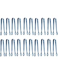 MBB 20-Pack Blue Sugar Cubes Ice Tongs Appetizers Server Small Kitchen Serving Tongs Stainless Steel
