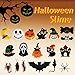 Habbi 152 Pack Halloween Slime Kit - Kids Slime Supplies Include Slime Charms, Plastic Realistic Bugs, Floam Balls, Confetti, Eye Bouncy Balls, Skull Slime Containers, Halloween Slime Accessories