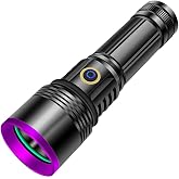 LUXNOVAQ 30W 365nm UV Light USB Rechargeable UV Flashlight with Filter Lens | High Power Black Light Flashlight,Pet Urine Detection,Resin Curing,Rockhounding,Blood Tracking,Scorpion,Yooperlites,A/C leak
