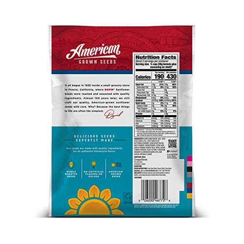 David Seeds Jumbo Sunflower Ranch Flavor, 5.25Ounce Bag (Pack of 12
