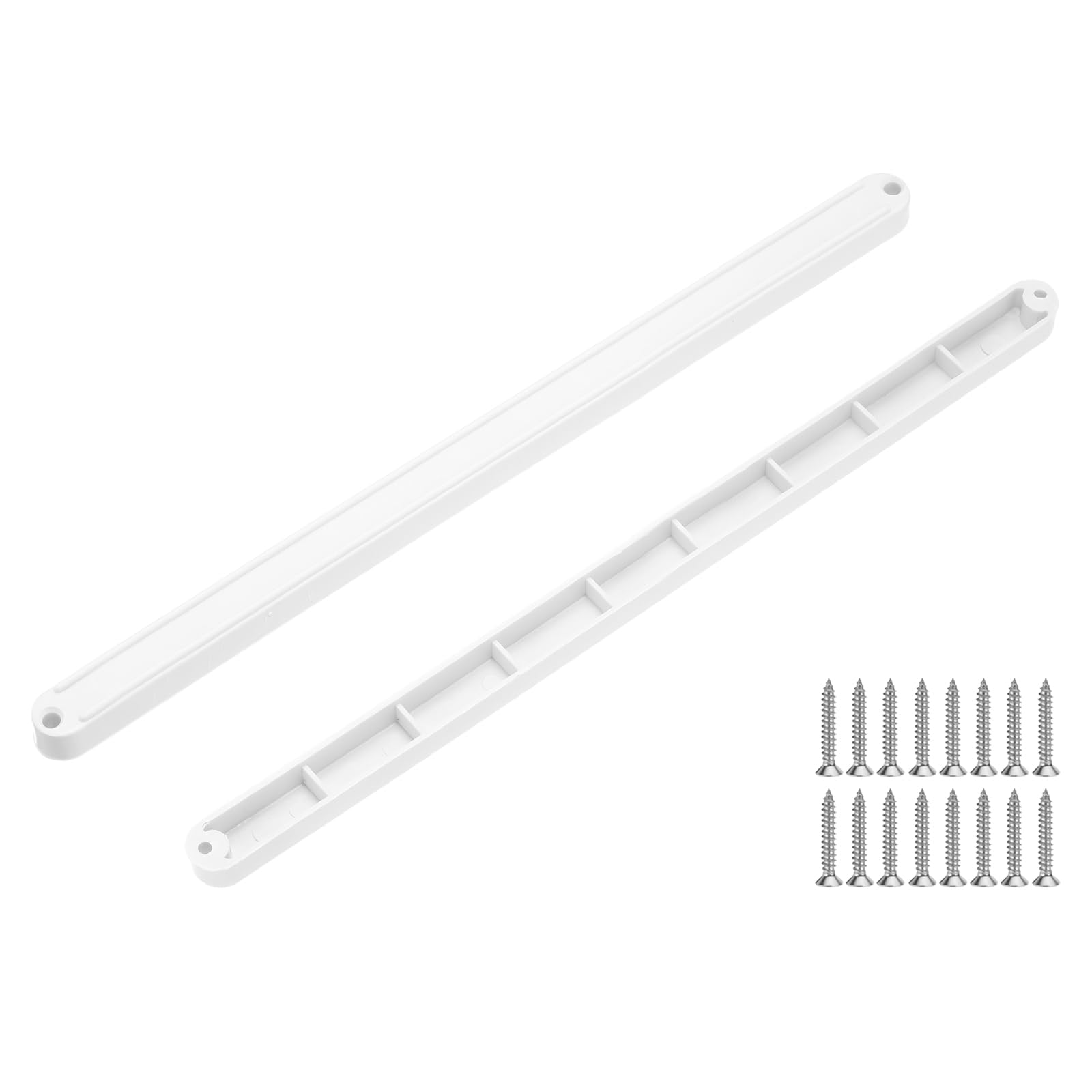 PATIKIL 9 Inch Drawer Slides, 8 Pcs Plastic Guide Rails Side Mounted Rails with Mounting Screws for Cabinet/Drawer/Bedside/Table/Wardrobe, White