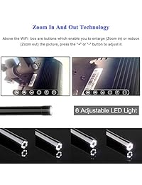 Endoscopio inalámbrico, DESKOP WiFi Borescope Inspection 5.0 Megapíxeles HD Cámara de serpiente para Android y iOS Smartphone, iPhone, Tableta (11.5FT)