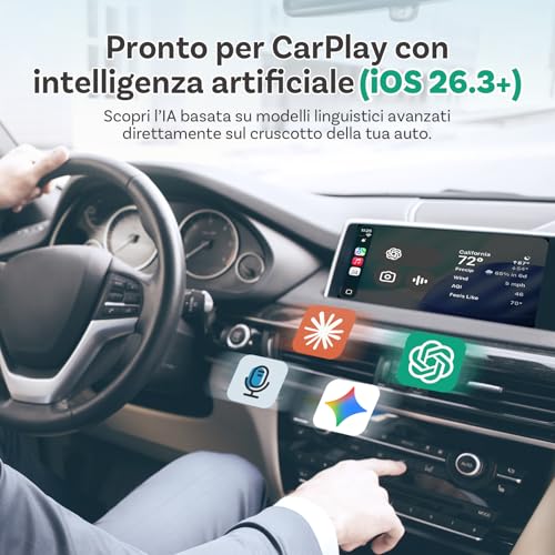 OTTOCAST Mini Nova 2 in 1 Wireless CarPlay and Android Auto Adapter 2026 Upgraded for iOS and Android Phones, Stable Connection Without Delay, Support for Two Phones, Ultra-Compact Design