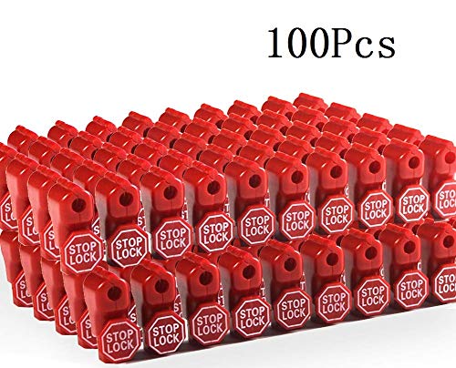 Cedmon 100Pcs 6mm Red Retail Shop Security Display Hook Anti Sweep Theft Stop Lock