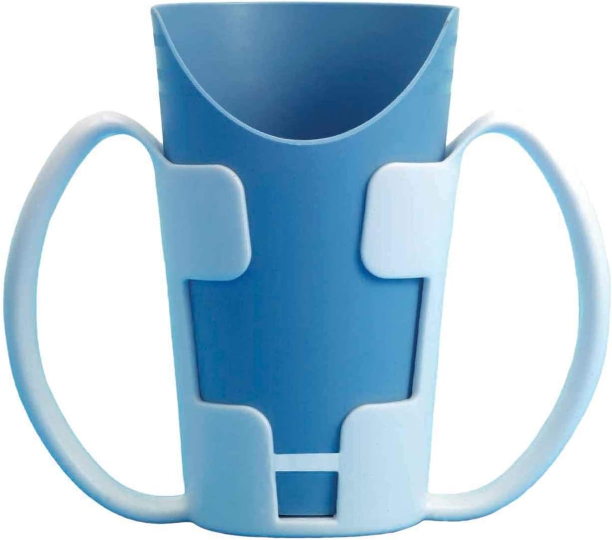 Easy Grip Two Handled Cup Holder - Large Handled Feeder Beaker Holder. x 1, Blue, L (Pack of 1)