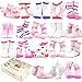 TeeHee Little Girls and Toddlers Cute Novelty and Fashion Cotton Crew Socks 18 Pair Pack Gift Box (3-5 Years, Vintage)