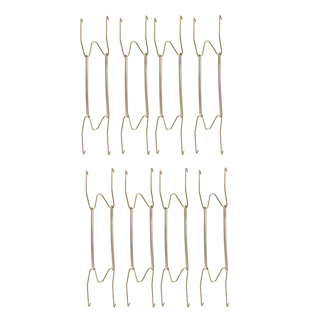 sourcing map Plate Hanger, 14-inch W Type Zinc Plated Invisible Wall Decorative Hooks, 8 Pcs