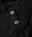 GARSEBO Men Linen and Cotton V Neck Short Sleeve T Shirts Casual Tee Black