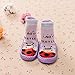AMA(TM) Cartoon Kids Toddler Baby Anti-slip Sock Boots Slipper Shoes (6-18 months, Purple)