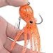East Rain Artificial Octopus Swimbait with Skirt Tail Lingcod Rockfish Jigs for Saltwater Fishing Big Game (PVC,3.54/7.87/9.45inch,0.81/6.35/9.88oz,Mulit-Colors Option)