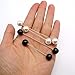 L'vow Black White Elegant Temperament Double Faux Pearl Brooch Pins Pack of 2(white)