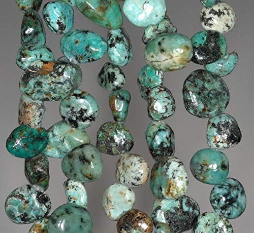 9-11MM African Turquoise Gemstone Pebble Nugget CHIP Loose Beads 15.5", Beading, Jewelry Making, DIY Crafting, Arts & Sewing by Perfect Beads Store