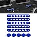 Side Door handle insert Grab Handle & Push Button Knobs Cover Trim Fit for Jeep Wrangler JK JKU 2007-2018 (Blue)