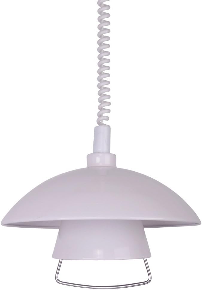 Modern Designer Gloss White Jurgen Rise Fall Adjustable Ceiling Pendant Light Fitting Amazon Co Uk Lighting