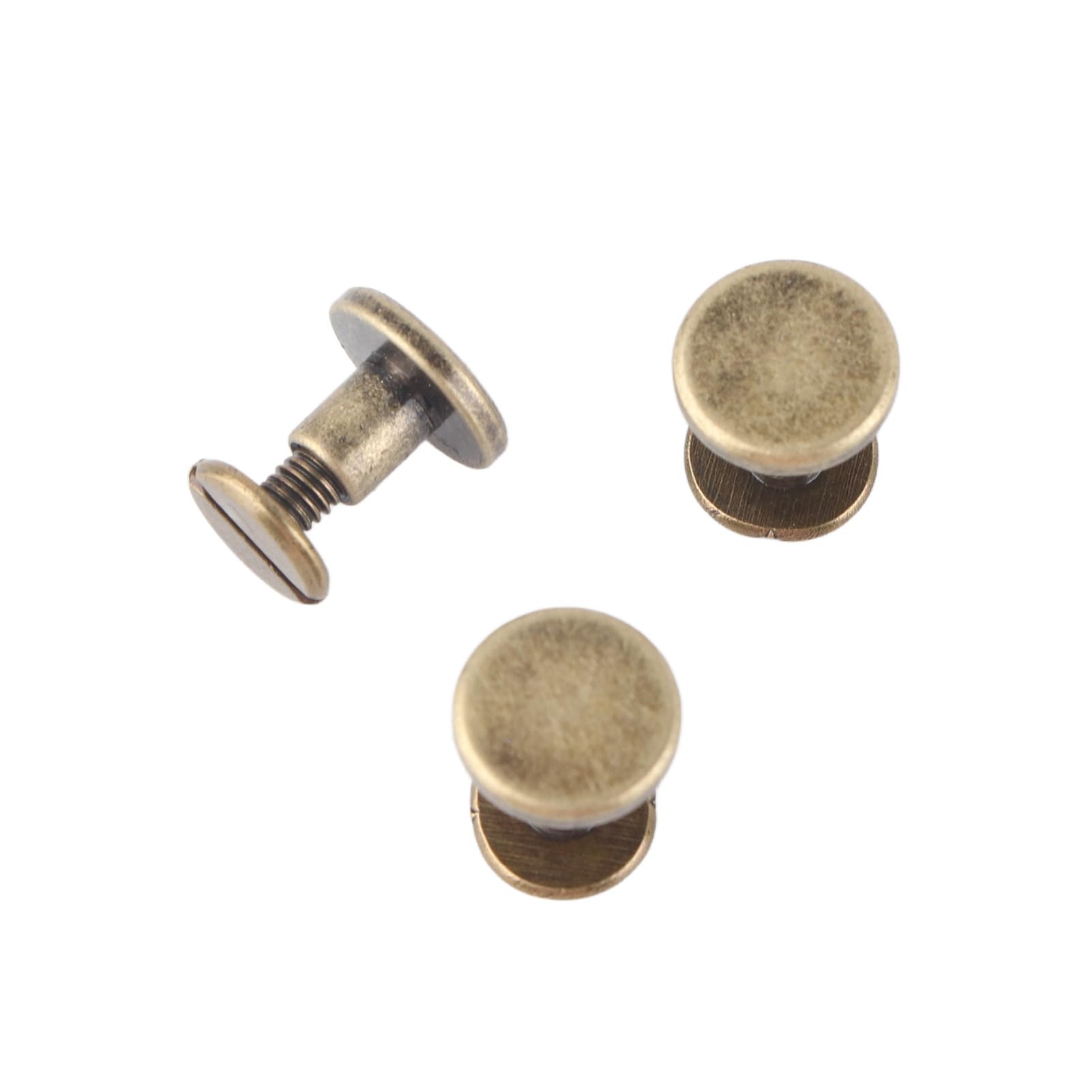 FTVOGUE 20pcs Flat Head Rivets for Coat Cap Bags Decoration (6.5mm)