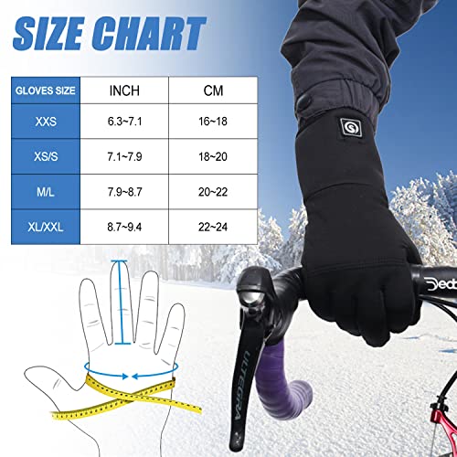 Heated Gloves, Battery Electric Heated Glove Liners for Men Women Ultra