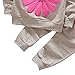 Avidqueen Toddler Baby Girls Sunflower Clothes Set Long Sleeve Top and Pants 2pcs Outfits Fall Clothes (Grey,Age 5T)