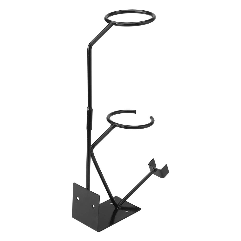 Regun Gravity Feed Paint Spray Gun Stand Holder With Strainer, Black Steel, Handheld, Manual Pump - Image 5