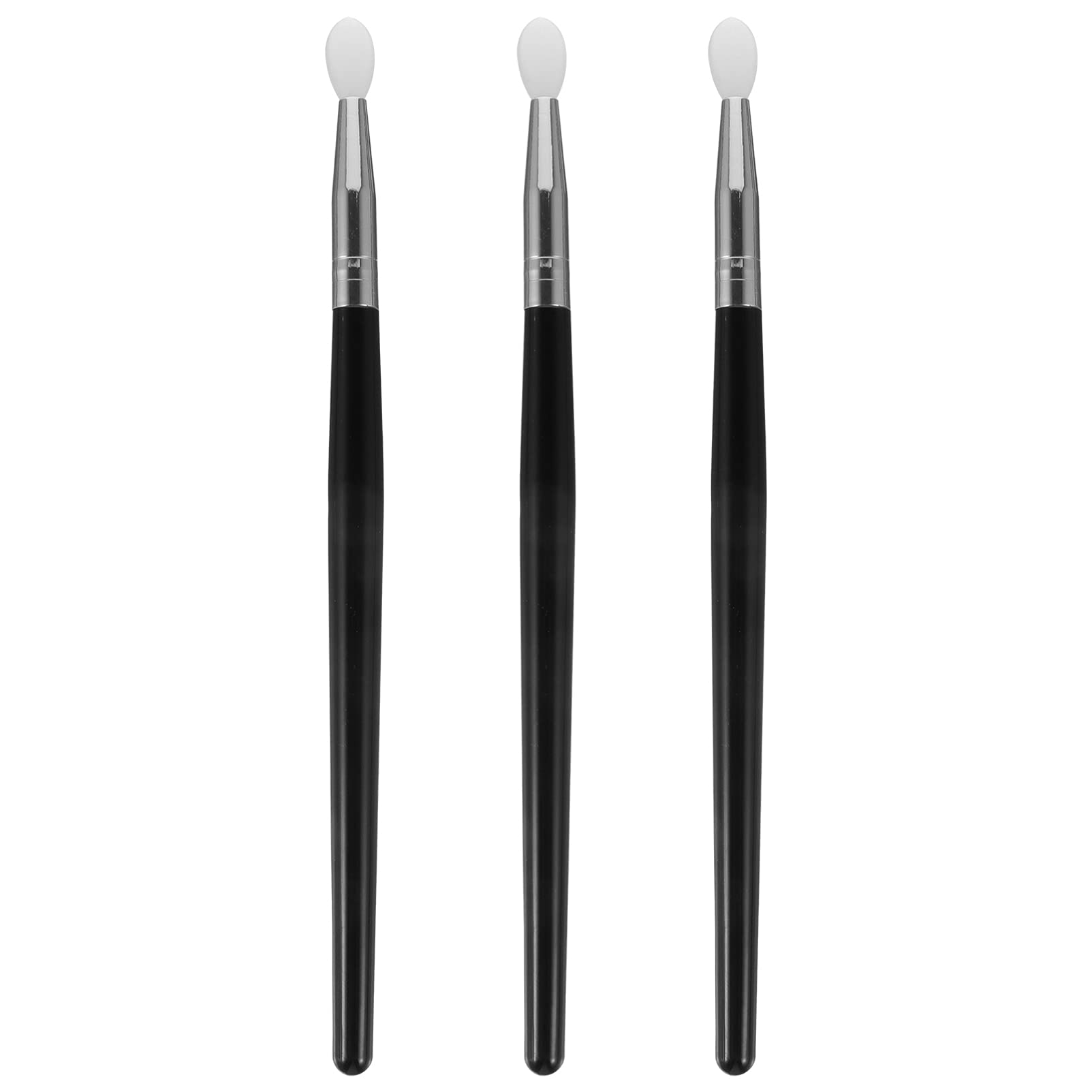 FRCOLOR Silicone Mask Brush Set 3Pcs Professional Makeup Applicators for Cream Eye Shadow Lipstick Lip Balm Reusable Tools for Home Travel