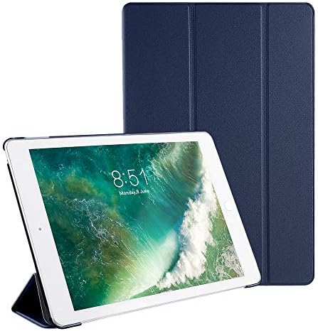ANDUCKUK Tripod Smart Case for Apple New iPad 5th/6th Generation 9.7inch, Ultra Slim Auto Sleep/Wake Stand Cover, Compatible with iPad Model A1893 A1954 A1822 A1823 - Navy Blue
