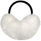 Millton Womens Faux Rabbit Fur Earmuffs Winter Outdoor Ear Warmers Girls Earmuffs,Foldable