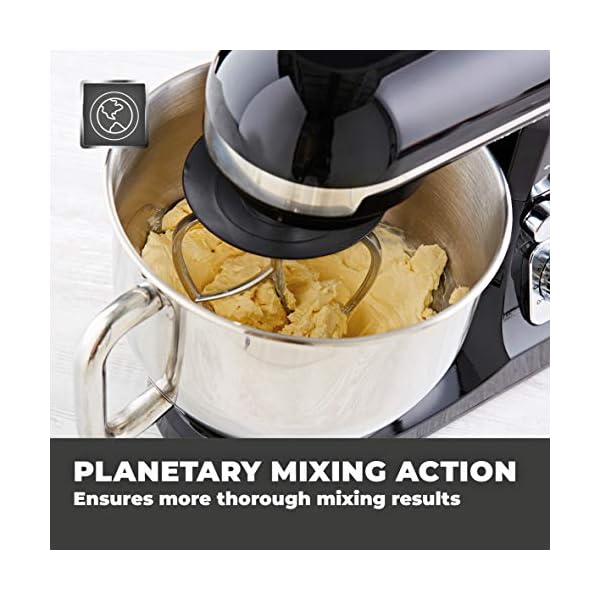 Tower-T12033-3-in-1-Stand-Mixer-with-6-Speeds-and-Pulse-Setting-1000-W-Black Tower T12033RG 3-in-1 5L Stand Mixer with 6 Speeds and Pulse Setting, 1000W, Black