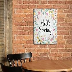 Aikeory Spring Decor,Hello Spring Sign,Spring