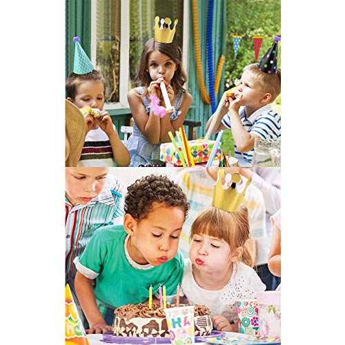 Faxco 2 Sets 22 Pack Party Hats Fun Cone Party Hats for Kids, Birthday Cone Hats