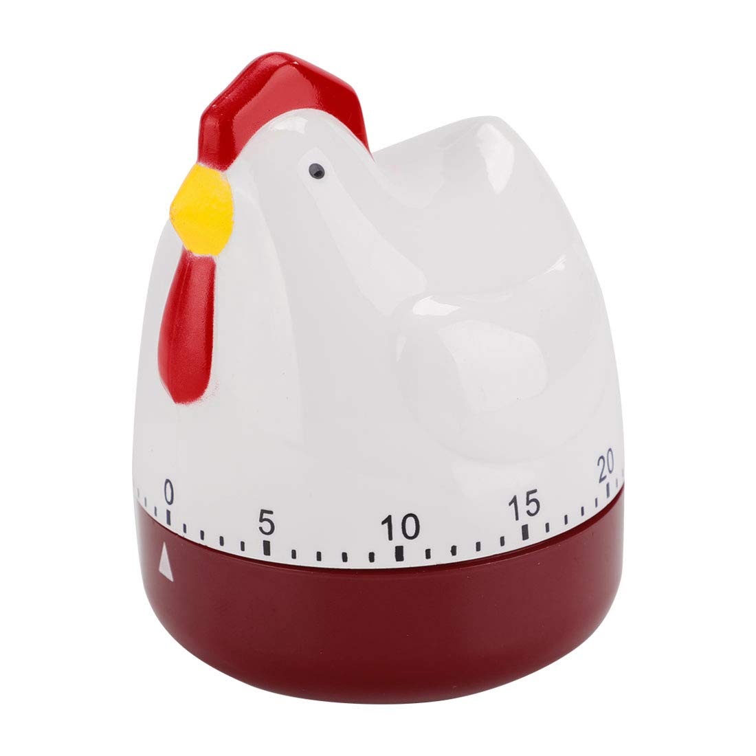 sourcingmap Home Kitchen Cooking Chicken Shaped Mechanical Alarm Timer 60 Seconds White Red