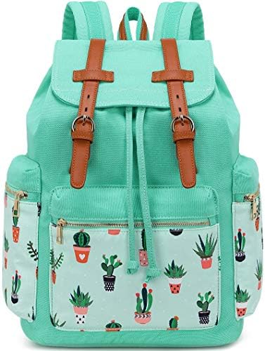 Women Canvas Backpacks Girls School Backpack Lady Travel Rucksack