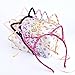 Mudder Cat Ear Headband Hair Band Fluffy Hair Hoop Headband for Party and Daily Decoration, Assorted Colors, 6 Pieces