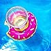 Arbitron Global 48 inch Inflatable Pink Donut Pool Float & Bonus Mini Pink Donut Drink Holder Pool Floatie- Summer's Hottest Accessory Pool Accessory Bundle - Fun for All Ages