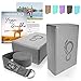 Premium Yoga Blocks & Metal D Ring Strap Yogi Set (3PC) 2 High Density EVA Foam Blocks to Support & Deepen Poses, Improve Strength & Flexibility- Lightweight, Odor & Moisture Resistant (Dark Grey)