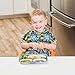 Bumkins Junior Bib / DC Comics Short Sleeve Toddler Bib / Smock 1-3 Years, Waterproof, Washable, Stain and Odor Resistant – Batman Comic