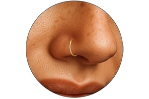 Tiny Gold Nose Ring - 24 Gauge Thin Handmade Gold Nose Hoop - 14k Gold Filled Nose Piercing For Women - Comes with Gift Packa