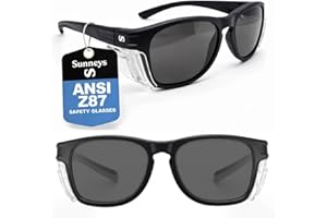 Safety Sunglasses ANSI Z87 Anti-Fog | UV Protection for Hunting, Shooting & Cycling | Non-Slip Shaded Lens with Case