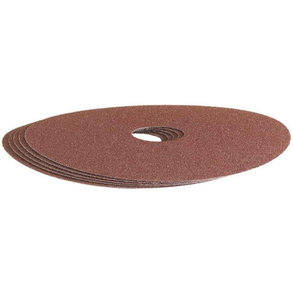Draper 58618 Aluminium Oxide Sanding Disc, 80 Grit, 115mm, Pack of 5 , Blue