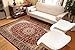 Feraghan/New City Traditional Isfahan Wool Persian Area Rug, 4' x 6', Burgundy