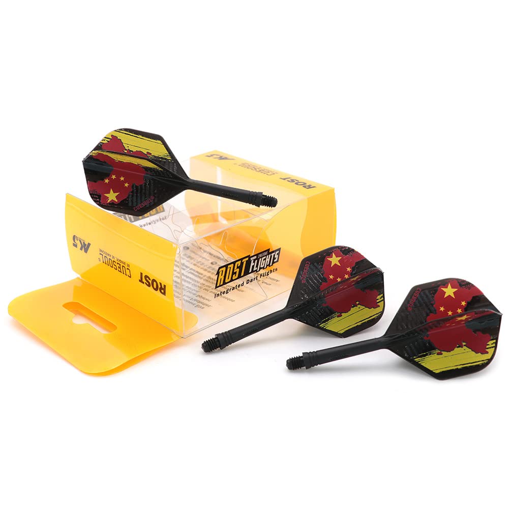 CUESOUL ROST Integrated Dart Shaft and Flights Medium,Standard Shape with exquisite pattern,Set of 3 pcs โ image 1